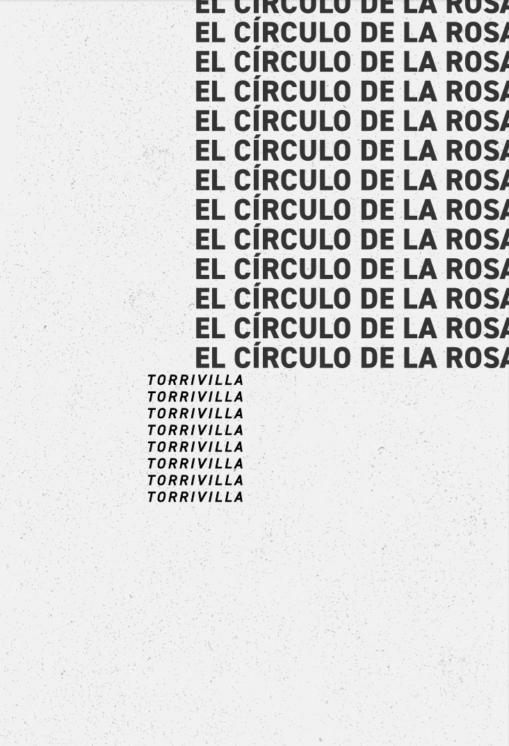 El círculo de la rosa — Torrivilla, diseño de portada tipográfico