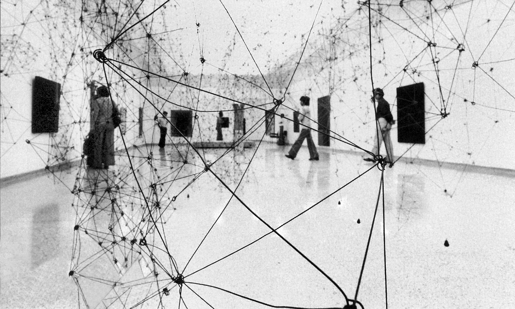 Gego, Reticulárea, Galería de Arte Nacional, Caracas, 1977. Fotografía de Ricardo Armas.